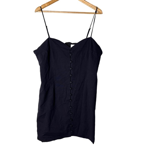 Showpo Black Button Front Mini Dress - Picture 1 of 4